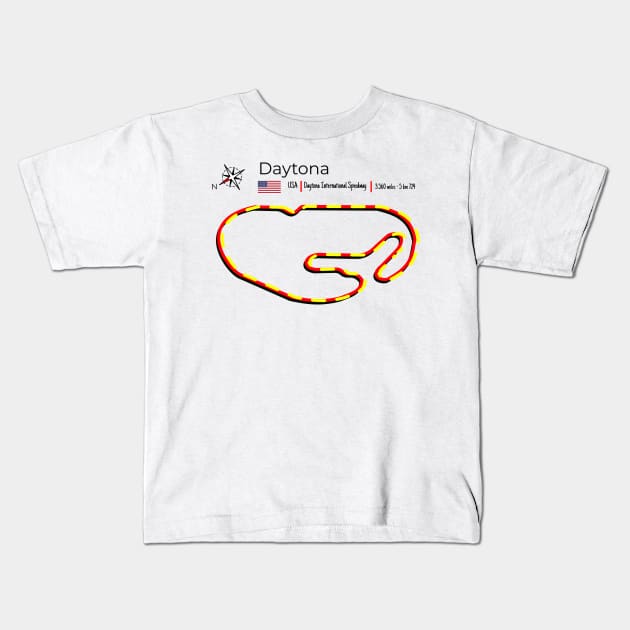 Racing Circuit Daytona - USA Kids T-Shirt by Aurealis